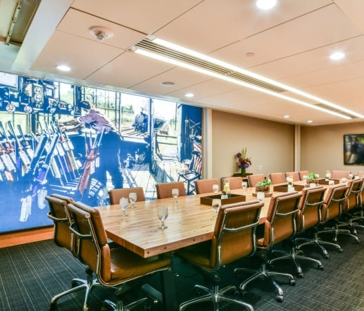 A Denver Union Station meeting table