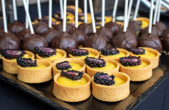 Chocolate covered strawberries and pastries from Denver Union Station