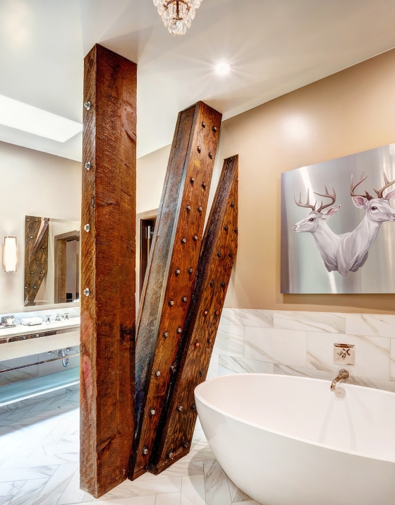 A luxurious bathroom at The Crawford Hotel in Denver