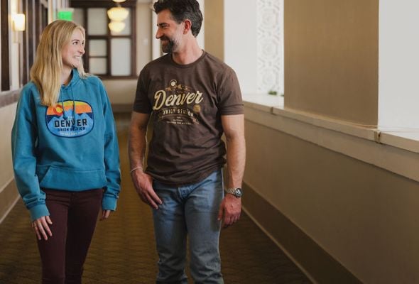Models wear Denver Union Station apparel