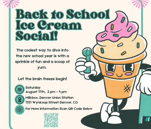 back to school ice cream social poster
