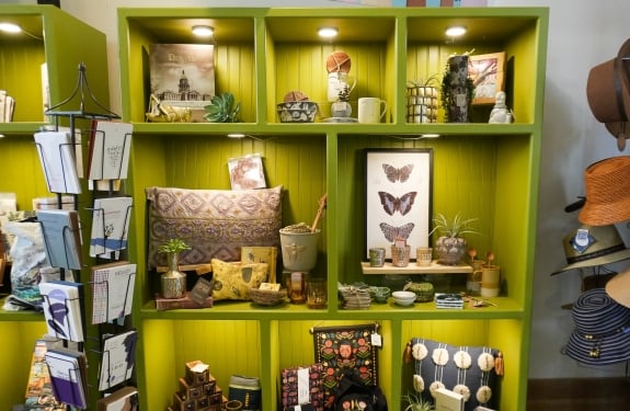 shelves full of merchandise inside denver union station