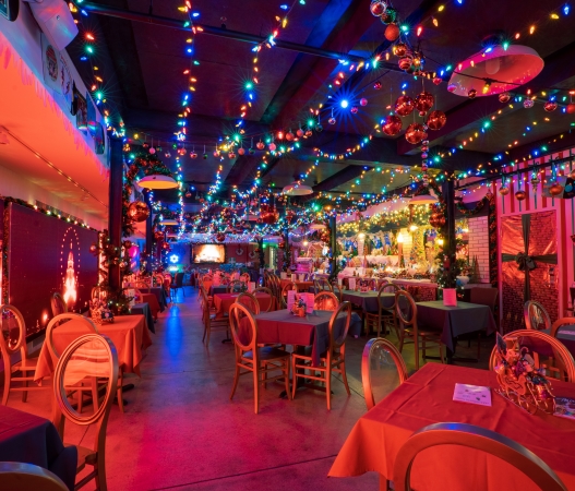 Miracle bar decorated for christmas time